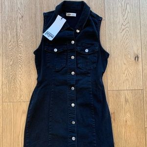Zara Black Denim Dress